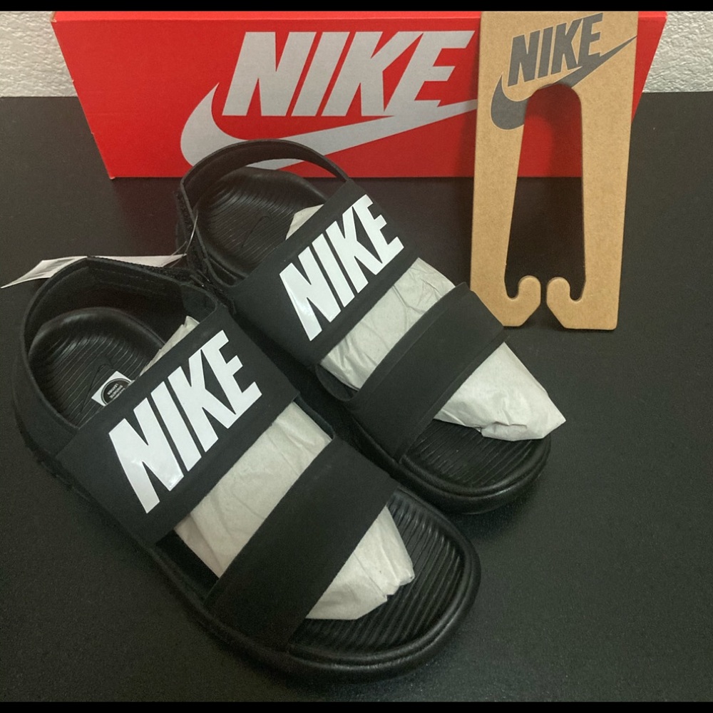 NEW WOMENS NIKE TANJUN SANDALS SZ 6 7 8 CUTE BLACK STYLE 882694001 AUTHENTIC - Picture 14 of 16